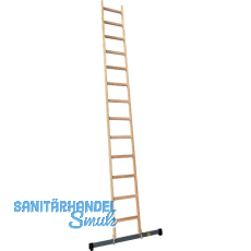 JUST Holz Sprossen-Anlegeleiter Sprossen=13 L�nge=4 m mit Querfu�