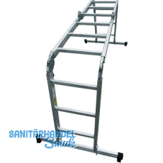 JUST Alu-Vielzweck Industrieleiter Type 75 Sprossen=4x3 L�nge=1,87/3,64 m