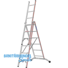 HYMER Alu-Allzweckleiter 3-teilig Type 6047 Sprossen= 3 x 6 HYMER Alu-Allzweckleiter 3-teilig Type 6047 Sprossen= 3 x 6