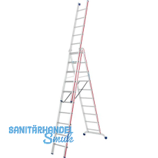 HYMER Alu-Allzweckleiter 3-teilig Type 6047 Sprossen= 3 x 10 HYMER Alu-Allzweckleiter 3-teilig Type 6047 Sprossen= 3 x 10