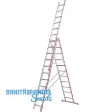 HYMER Alu-Allzweckleiter 3-teilig Type 4047 Sprossen=3 x 11