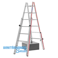 HYMER Alu-Treppen-Stehleiter Type 4123 Sprossen=2 x 6 Länge=1,75 m HYMER Alu-Treppen-Stehleiter Type 4123 Sprossen=2 x 6 Länge=1,75 m
