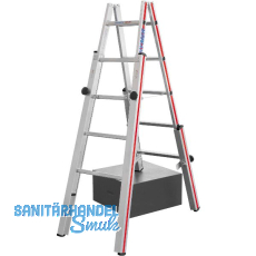 HYMER Alu-Treppen-Stehleiter Type 4123 Sprossen=2 x 7 Länge=2,05 m HYMER Alu-Treppen-Stehleiter Type 4123 Sprossen=2 x 7 Länge=2,05 m