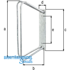 Einzel-Fahrradhalter 90 Grad Radbreite 20 - 42 mm