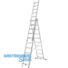 ALU-PRO Allzweckleiter 3-teilig Typ 70047 Sprossen=3x10Länge von 2,88/6,52m ALU-PRO Allzweckleiter 3-teilig Typ 70047 Sprossen=3x10Länge von 2,88/6,52m