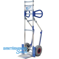 Profi-Stapelkarre mit Luftbereifung Tragkraft 300 kg Schaufel 245x220 mm