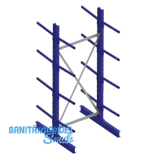 META Kragarm-Grundregal doppelseitig H�he 2500 mm Tiefe 600 mm Last 140/1120 kg