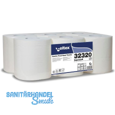 Putzpapier-Rolle wei� 200 mm 2-lagig Packungsinhalt 6 Rollen