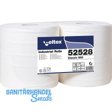 Putzpapier-Rolle wei� Zellstoff 2-lagig Packungsinhalt 2 Rollen