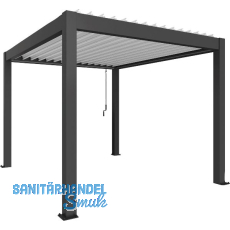 BIOHORT Pergola Gr. 3 x 3,5 dunkelgrau/wei�