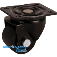 D�RNER + HELMER Lenkrolle Schwarz Platte 75 mm 600 kg