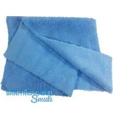 Microfasertuch Hochfloor mit nahtlosem Rand f�r Hochglanz 40 x 40 cm Farbe blau