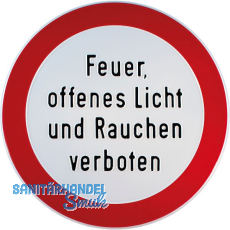Verbotsschild Feuer, offenes Licht und Rauchen verboten rund 315 mm