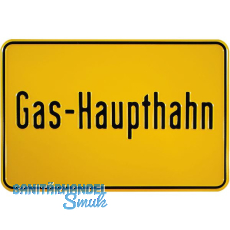 Hinweisschild Gas-Haupthahn 300 x 200 mm