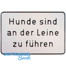 Hinweisschild Hunde sind an der Leine zu führen 300 x 200 mm Hinweisschild Hunde sind an der Leine zu führen 300 x 200 mm