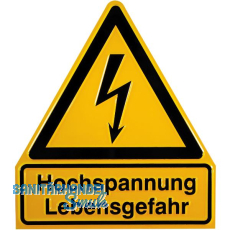 Warnschild Hochspannung Lebensgefahr 210 x 238 mm