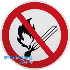 Verbotsschild Streichholz Symbol rund 200 mm