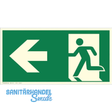 Fluchtwegschild Notausgang Symbol links 300 x 150 mm Fluchtwegschild Notausgang Symbol links 300 x 150 mm