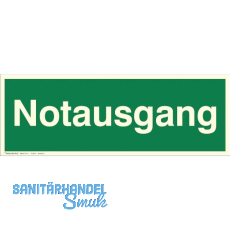 Fluchtwegschild Notausgang Schriftzug 300 x 105 mm Fluchtwegschild Notausgang Schriftzug 300 x 105 mm