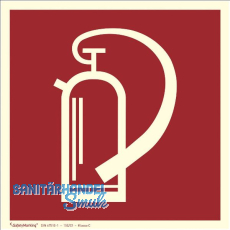 Hinweisschild Feuerl�scher Symbol 200 x 200 mm