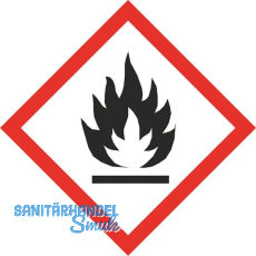 Gefahrensymbol Aufkleber Flamme - 15 St�ck