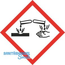 Gefahrensymbol Aufkleber �tzwirkung - 15 St�ck