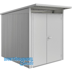 BIOHORT Gerätehaus AvantGarde A2 silber-metallic Doppeltür BIOHORT Gerätehaus AvantGarde A2 silber-metallic Doppeltür