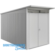 BIOHORT Gerätehaus AvantGarde A4 silber-metallic Doppeltür BIOHORT Gerätehaus AvantGarde A4 silber-metallic Doppeltür