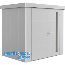 BIOHORT Gerätehaus Neo 1B silber-metallic Doppeltür BIOHORT Gerätehaus Neo 1B silber-metallic Doppeltür