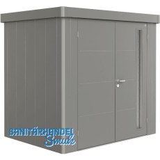 BIOHORT Gerätehaus Neo 1B quarzgrau-metallic Doppeltür BIOHORT Gerätehaus Neo 1B quarzgrau-metallic Doppeltür