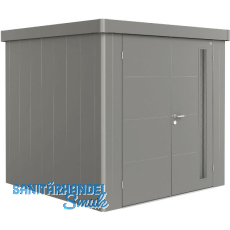 BIOHORT Gerätehaus Neo 2B quarzgrau-metallic Doppeltür BIOHORT Gerätehaus Neo 2B quarzgrau-metallic Doppeltür