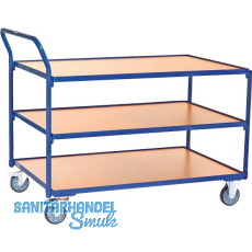 FETRA Tischwagen 3 Etagen 1200 x 800 mm Tragkraft 300 kg