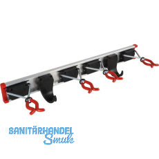 BRUNS Alu-Ger�tehalterschiene mit 4 Haltern und 2 Haken 500 mm