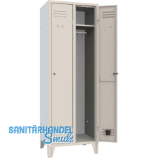 Garderobenschrank Abteilanzahl 2 RAL7035