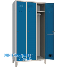 Garderobenschrank Abteilanzahl 3 RAL7035/5010 Garderobenschrank Abteilanzahl 3 RAL7035/5010