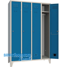 Garderobenschrank Abteilanzahl 4 RAL7035/5010 Garderobenschrank Abteilanzahl 4 RAL7035/5010