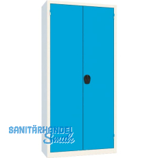 Fl�gelt�rschrank 1950x930x400 mm RAL 7035 lichtgrau/5012 lichtblau