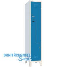 Z-Garderobenschrank Abteilanzahl 2 RAL7035/5010 grau/blau Z-Garderobenschrank Abteilanzahl 2 RAL7035/5010 grau/blau