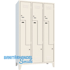 Z-Garderobenschrank Abteilanzahl 6 RAL7035 lichtgrau