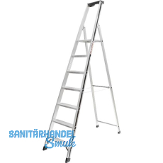 ALU-PRO Stufenstehleiter mit Plattform Type 70026 7 Stufen Länge 2,38 m ALU-PRO Stufenstehleiter mit Plattform Type 70026 7 Stufen Länge 2,38 m
