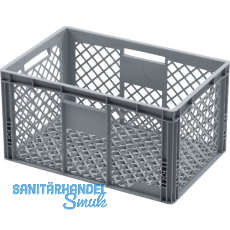 Eurokasten in grau vergittert 600 x 400 x 320 mm