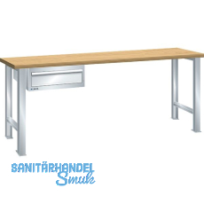 LISTA Werkbank 27x36E Multiplex 2000x750x840mm KEY Lock RAL7035 1 Lade 75kg