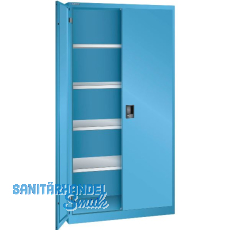 LISTA Flügeltürschrank 1000x500x1950 KEY Lock RAL5012 Vollblech-Flügeltüren LISTA Flügeltürschrank 1000x500x1950 KEY Lock RAL5012 Vollblech-Flügeltüren