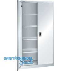 LISTA Flügeltürschrank 1000x500x1950 KEY Lock RAL7035 Vollblech-Flügeltüren LISTA Flügeltürschrank 1000x500x1950 KEY Lock RAL7035 Vollblech-Flügeltüren