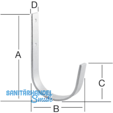 Universalhaken 20 x 110 x 55 x 60 mm verzinkt Universalhaken 20 x 110 x 55 x 60 mm verzinkt