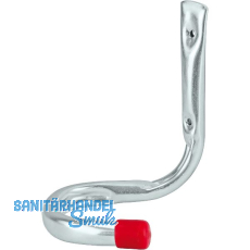 Fahrrad Wandhaken 150 x 150 x 110 mm verzinkt rot gummiert