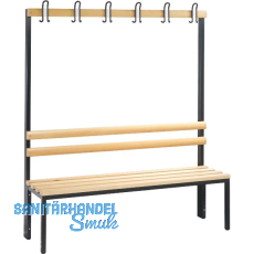 C+P Garderobenbank einseitig Basic 1650 x 1500 x 400 mm C+P Garderobenbank einseitig Basic 1650 x 1500 x 400 mm