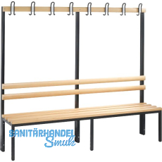 C+P Garderobenbank einseitig Basic 1650 x 1960 x 400 mm
