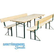Biertischgarnitur 3-teilig mit R�ckenlehne Tischbreite 700 mm