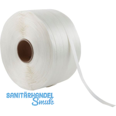 Verpackungs-Kraftband wei� Breite 19mm Kernloch � 76mm Rolle=600 m Inhalt 2 St.